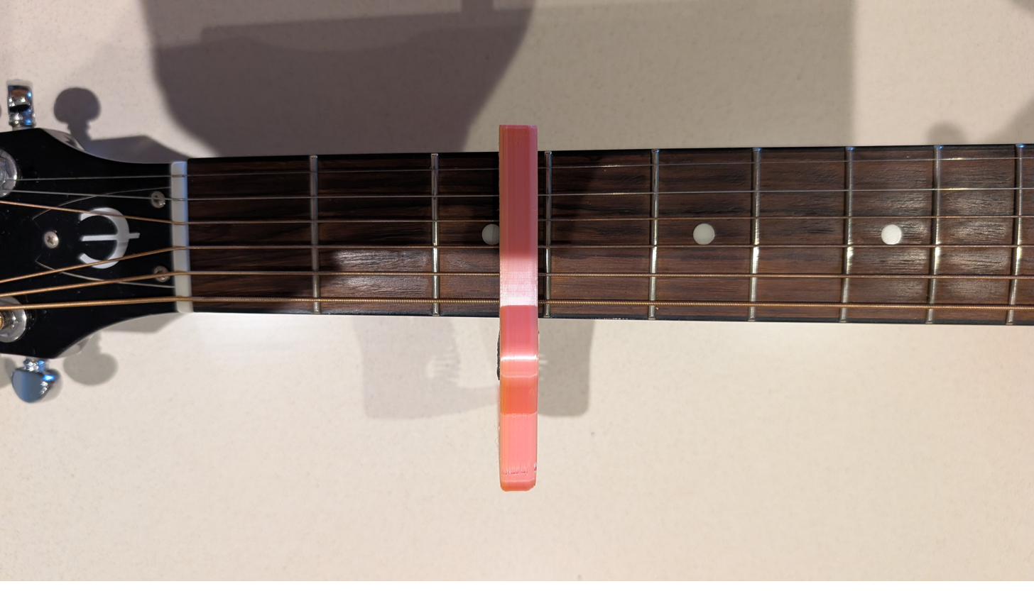 Top view of the capo in standard capo mode