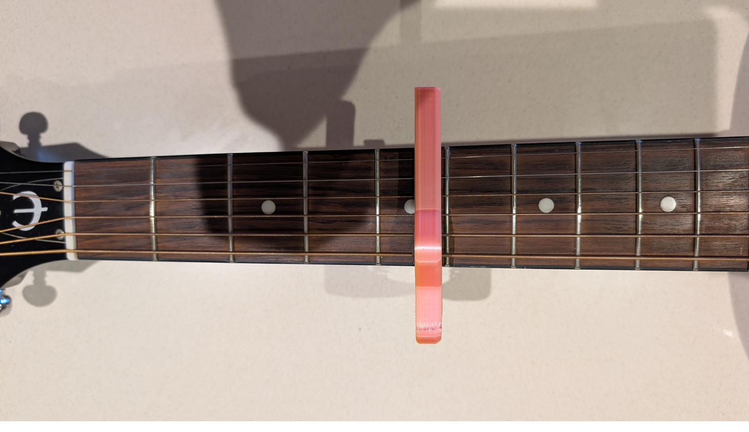 Top view of the capo in ukulele mode